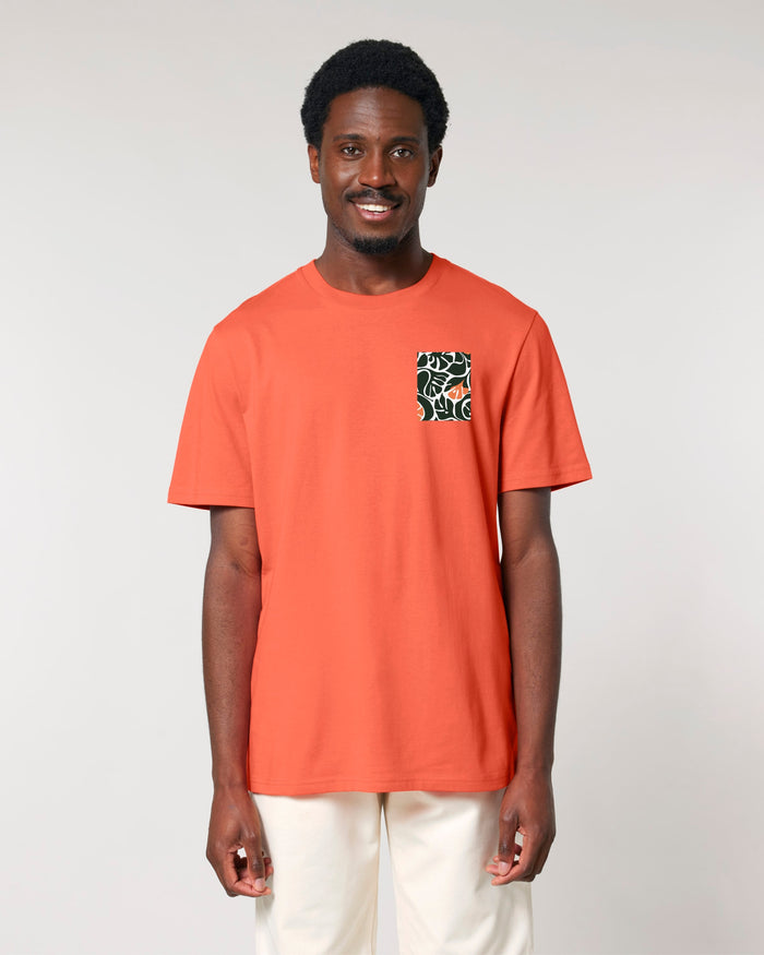 Unisex Pocketshirt | 70s Leaves / Orange