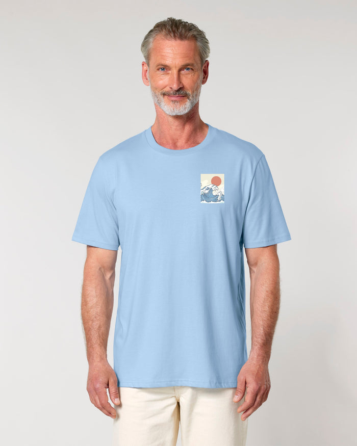 Unisex Pocketshirt | Japanese Wave / Hellblau