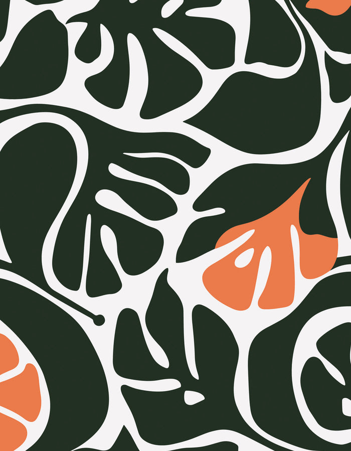 Unisex Pocketshirt | 70s Leaves / Orange