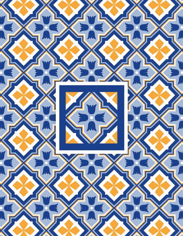 Unisex Pocketshirt | Mosaic / Blau