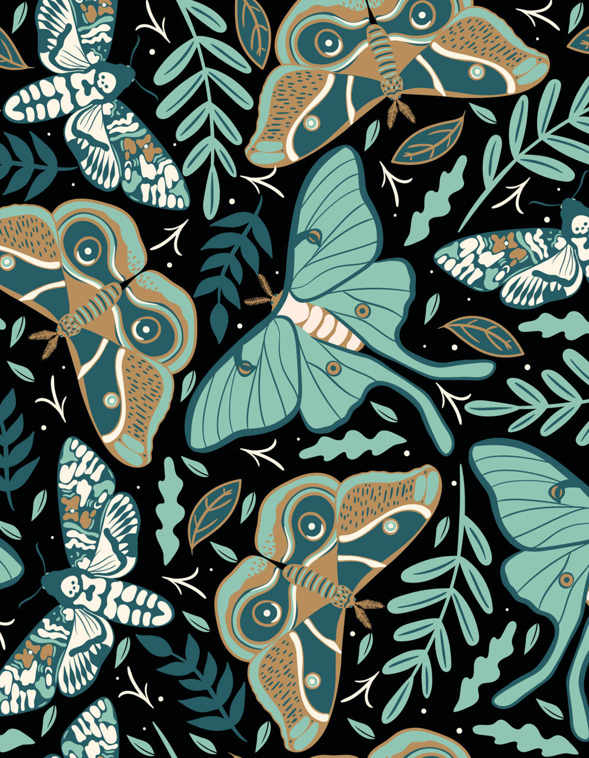 Unisex Pocketshirt | Moth / Pale Leaf