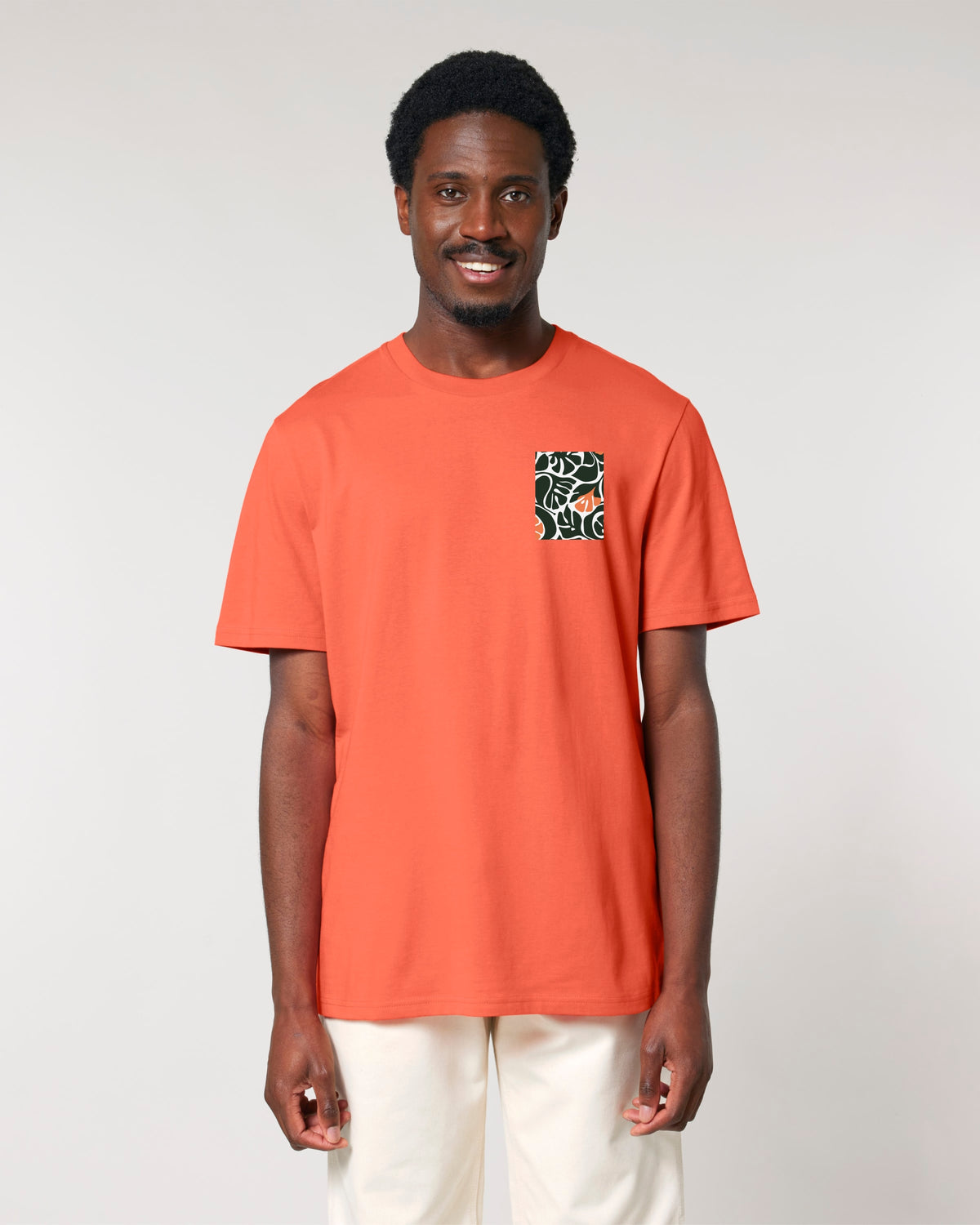 Unisex Pocketshirt | 70s Leaves / Orange