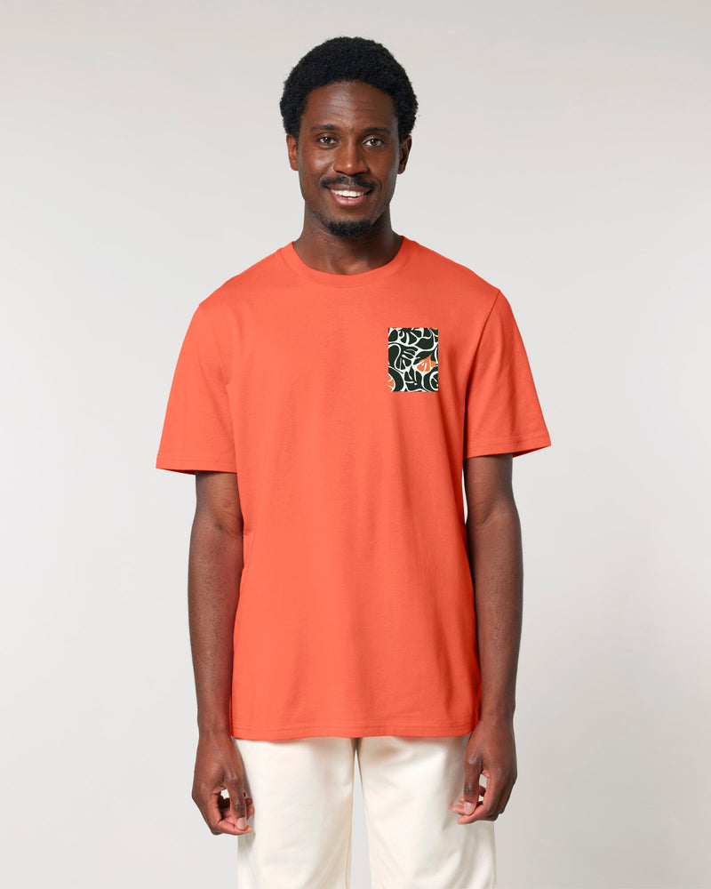 Unisex Pocketshirt | 70s Leaves / Orange