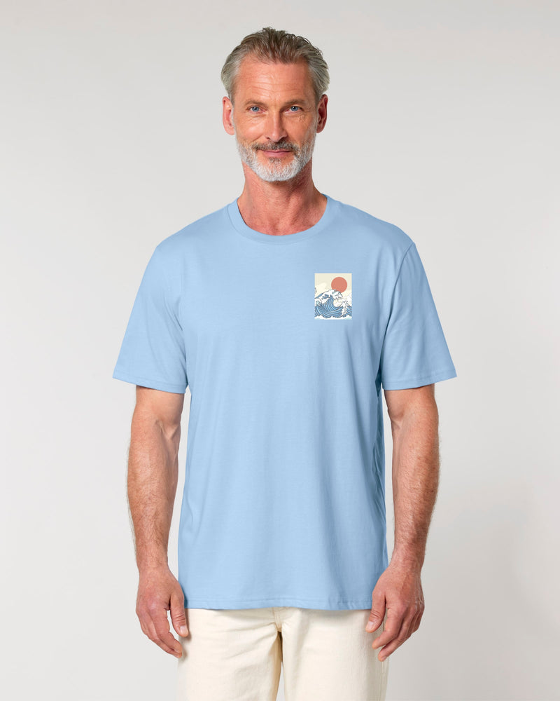 Unisex Pocketshirt | Japanese Wave / Hellblau