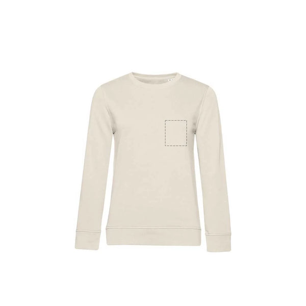 Sweater Women in Off White mit Brusttasche, Vorderansicht